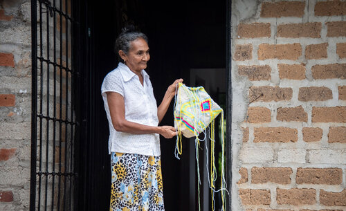 La UNAL hace presencia en el Resguardo Kankuamo del Cesar con el proyecto de investigación “Las mujeres kankuamas formadoras del tejido cultural”. Foto: Jeimi Villamizar – Unimedios.