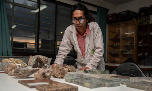 La colección de minerales de la Sede Bogotá perteneciente al Departamento de Geociencias cuenta con más de 800 muestras de Colombia y del mundo. Foto: Nicol torres - Unimedios