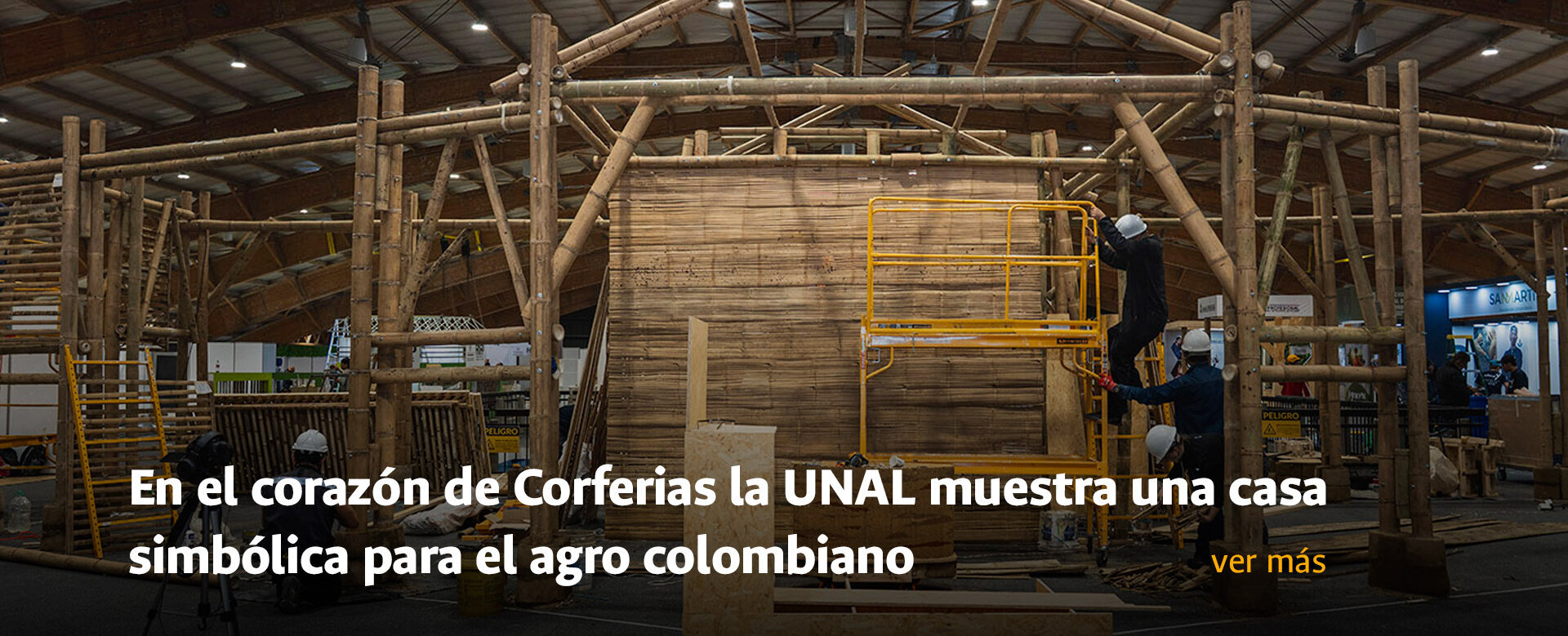 Fotogalería. Con guadua, tierra y materiales reciclados, así se alza estand de la UNAL en Agroexpo