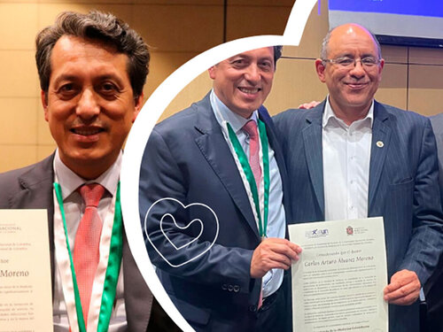 Premio a la Excelencia a la Medicina Colombiana 2025 para los doctores Carlos Álvarez Moreno y Manuel Elkin Patarroyo