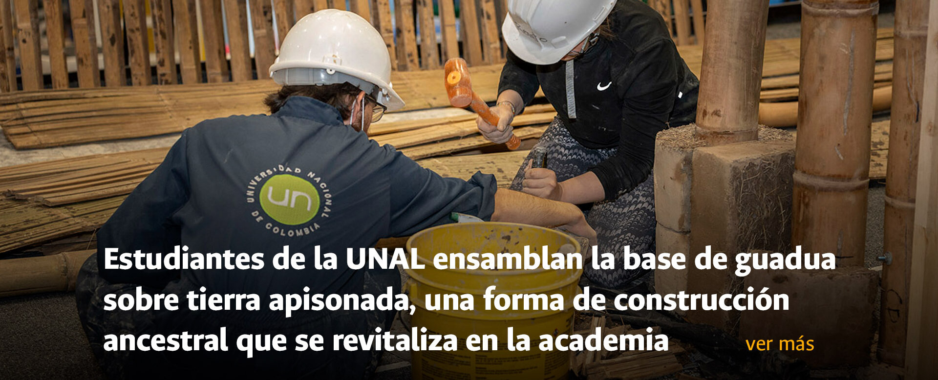 Fotogalería. Con guadua, tierra y materiales reciclados, así se alza estand de la UNAL en Agroexpo